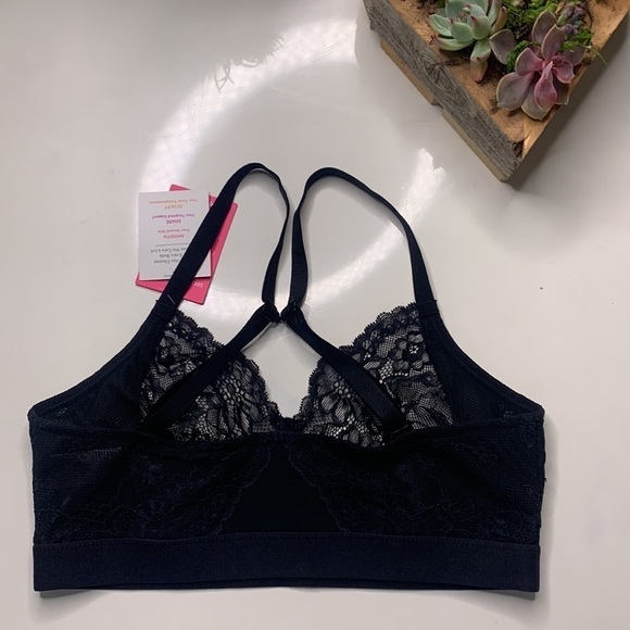 Spanx black sexy lace smooth spotlight bralette xs women’s new with tags - Picture 5 of 7